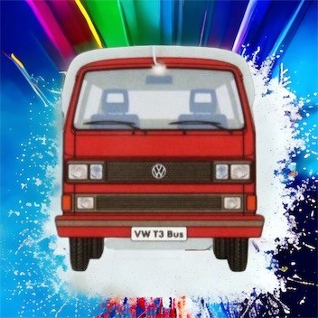 Volkswagen Geurhanger - Volkswagen T3 Bus Rood