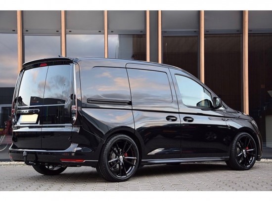 Deurrail geleiderail rechts zwart gecoat Caddy Cargo 5