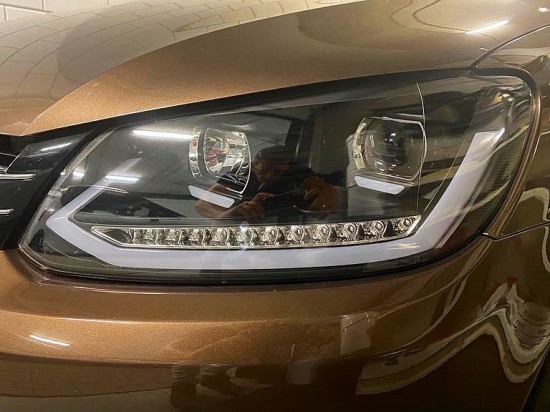 LED Koplampen matzwart - Dynamisch knipperlicht