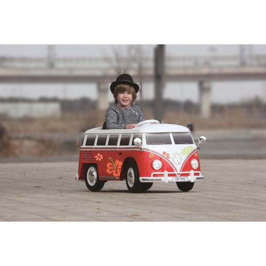 Volkswagen T1 12V Rood - voor kinderen