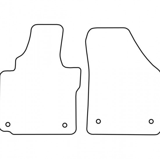 Pasvorm Velours Automatten 2 stuks (voorzijde)