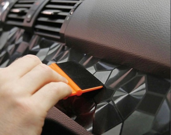 Interieur Wrapfolie Ultra Hexagon zwart 152x20cm - Volkswagen Caddy