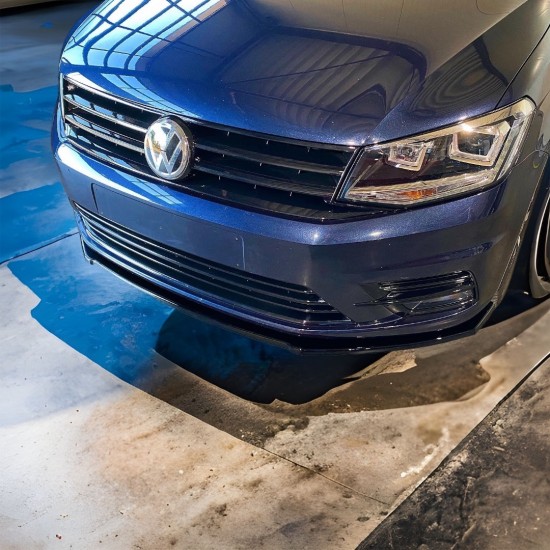 Voorspoiler Flat Hoogglans Zwart - Volkswagen Caddy MK4