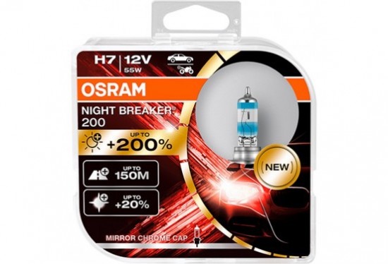 Osram H7 12V Nightbreaker 200 laser - set van 2