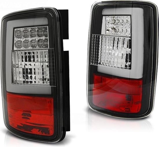Achterlichten Wit/Zwart LED - Type QF - Volkswagen Caddy MK3