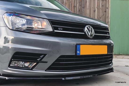 Voorspoiler Flat Hoogglans Zwart - Volkswagen Caddy MK4