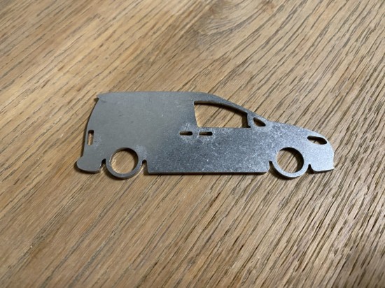 RVS Sleutelhanger Volkswagen Caddy MK4