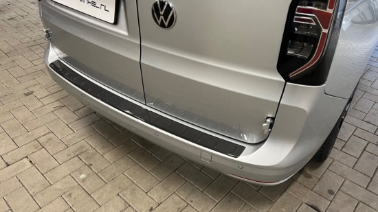 Achterbumper Beschermer Hoogglans Zwart - Volkswagen Caddy Cargo MK5 | De Caddy Winkel | Barneveld