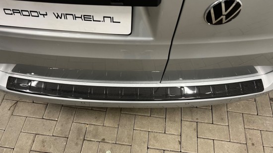 Achterbumper Beschermer Carbon Fiber - Volkswagen Caddy Cargo MK5
