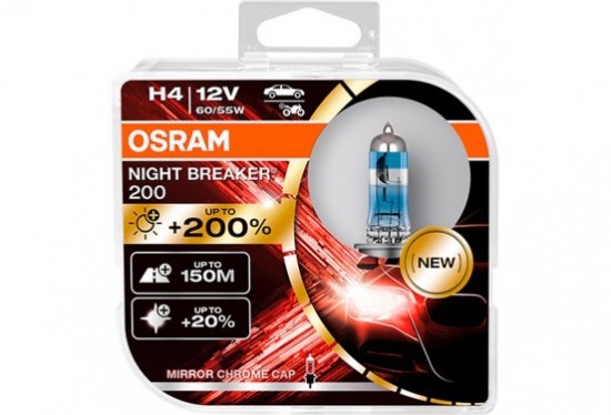 Osram H4 12V Nightbreaker 200 laser - set van 2
