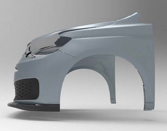 Voorspoiler Hoogglans Zwart - Volkswagen Caddy Cargo MK5