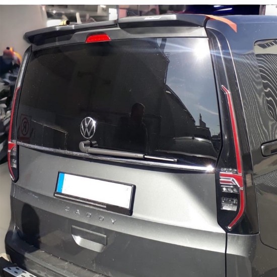 Achterspoiler Achterklep Hoogglans Zwart DCW3 - Volkswagen Caddy Cargo MK5