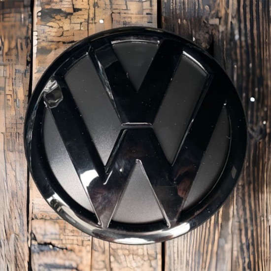 Volkswagen Logo Hoogglans Zwart / Mat Zwart Achterdeuren - Volkswagen Caddy MK4
