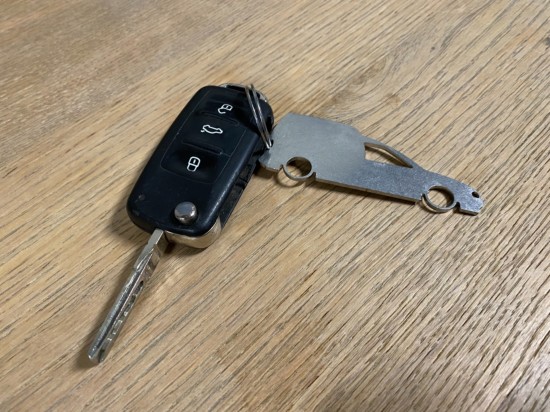 RVS Sleutelhanger Volkswagen Caddy MK2