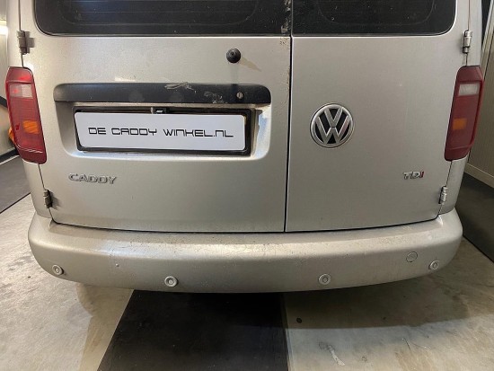 Achterbumper Beschermer Zwart RVS - Volkswagen Caddy MK3 GP