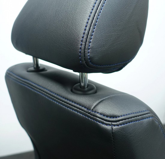 Stoelhoezen Hexagon Zwart Blauw - Volkswagen Caddy MK3 GP