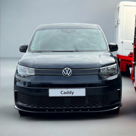 DCW V5 Voorspoiler Hoogglans Zwart - Volkswagen Caddy MK5 Cargo