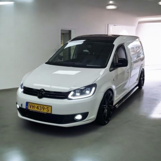 Sidebars RVS Hoogglans Zwart - Volkswagen Caddy MK3 GP Maxi