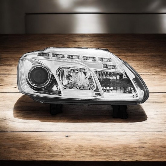Set Koplampen DRL LED Chroom - Volkswagen Caddy MK3