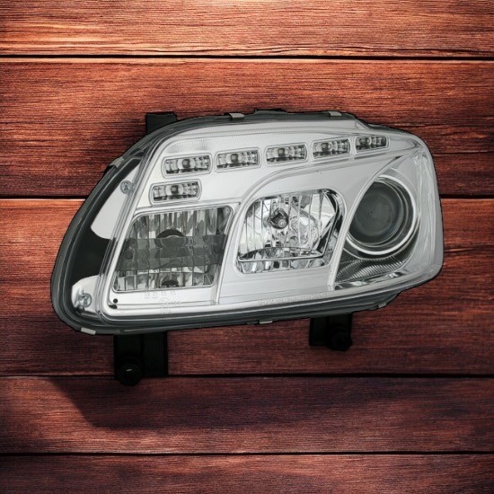 Set Koplampen DRL LED Chroom - Volkswagen Caddy MK3