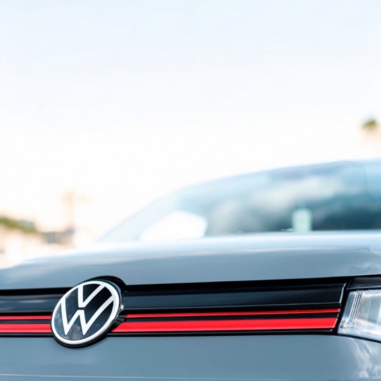 Boven Grille Glans Rode Striping - Volkswagen Caddy MK5 Cargo