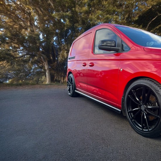 Sidebars RVS Hoogglans Zwart - Volkswagen Caddy MK5 Cargo