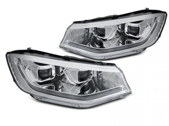 Set Koplampen Zwart DRL LED - Volkswagen Caddy MK5