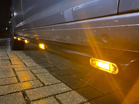 Sidebars RVS Hoogglans Zwart (LED) - Volkswagen Caddy MK3 MAXI