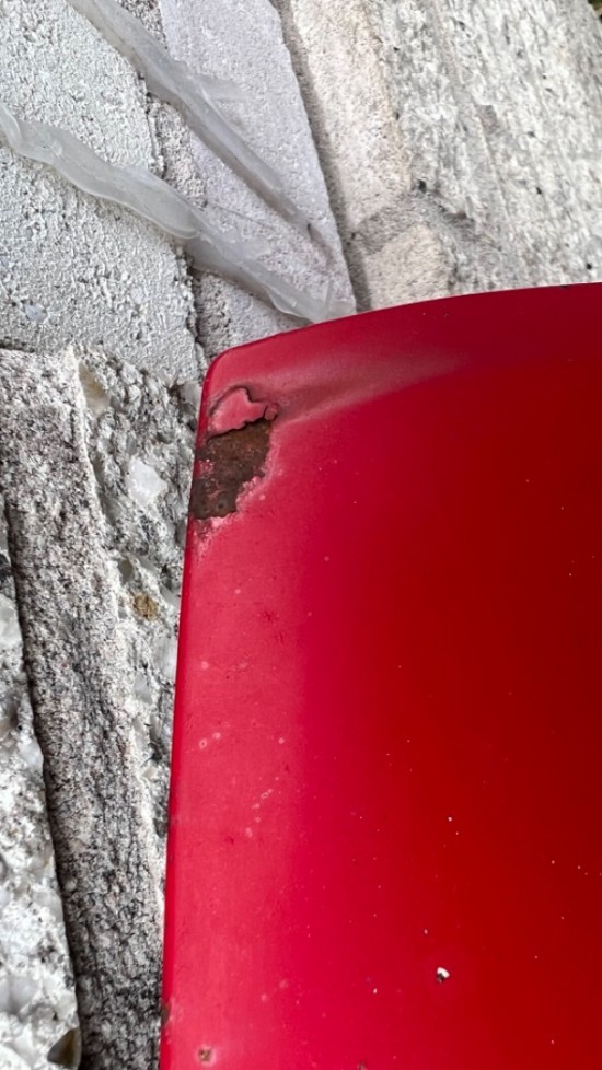 OEM Motorkap compleet rood - Volkswagen Caddy MK2