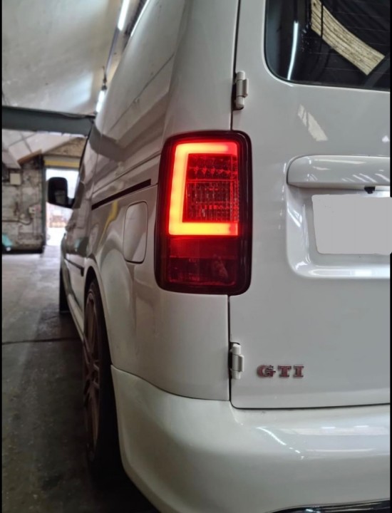 Achterlichten Wit/Zwart LED - Type QF - Volkswagen Caddy MK3