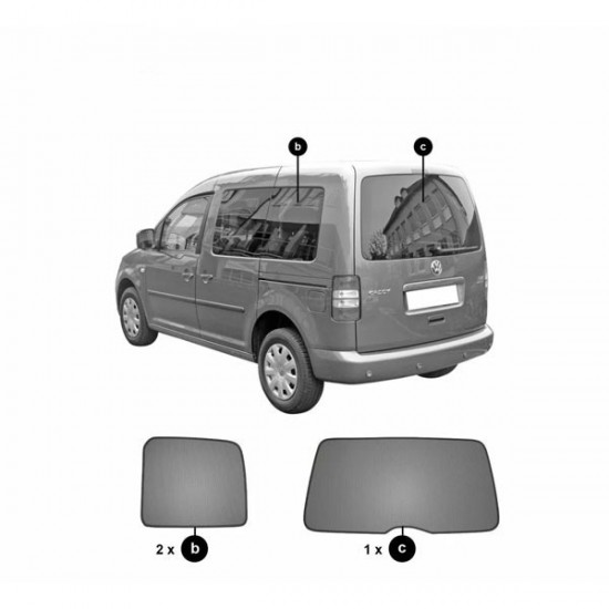 Sonniboy Autozonwering Achterkant - Volkswagen Caddy 3 (GP) Life