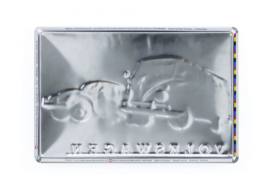 Blikken Bord Duo - Volkswagen T1 en Volkswagen Kever