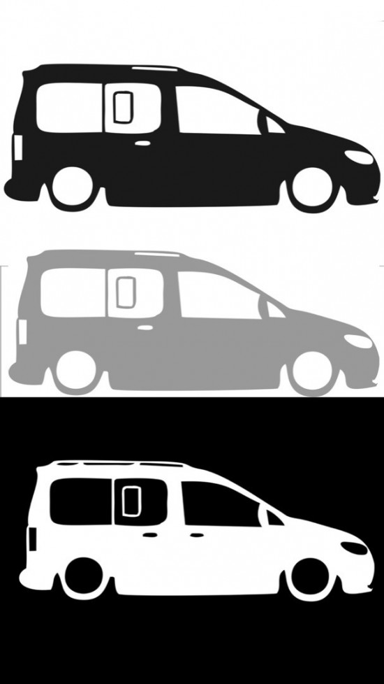 Volkswagen Caddy MK4 Life Low Sticker Rechts