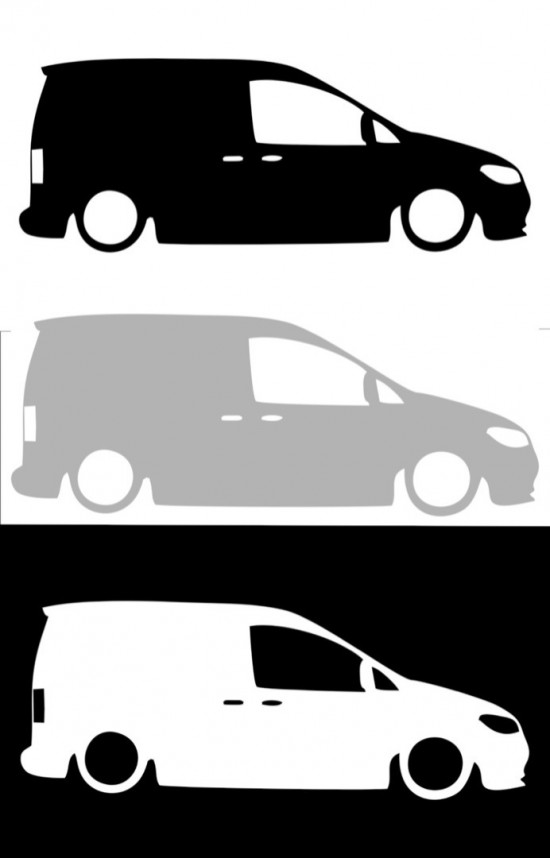 Volkswagen Caddy MK4 Low Sticker Rechts