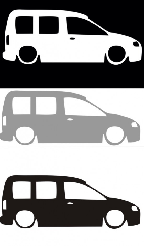 Volkswagen Caddy MK3 Life Low Sticker Rechts