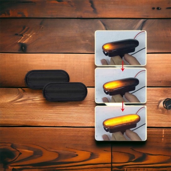 Set Zijknipperlichten Smoke Dynamisch LED V2 - Volkswagen Caddy MK2