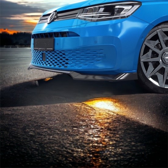 Voorspoiler Sport Hoogglans Zwart - Volkswagen Caddy MK5 Cargo