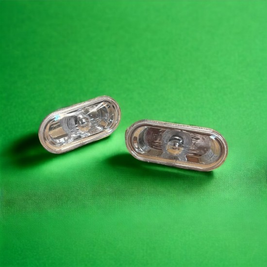 Set Zijknipperlichten Chrome Stripe Clear - Volkswagen Caddy MK2