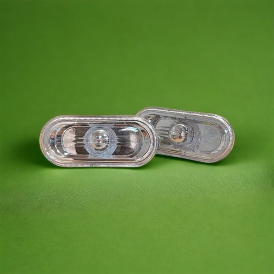 Set Zijknipperlichten Chrome Stripe Clear - Volkswagen Caddy MK2