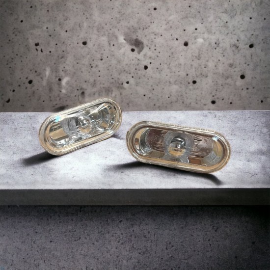 Set Zijknipperlichten Chrome Stripe Helder - Volkswagen Caddy MK3