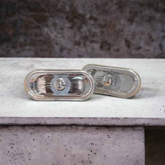 Set Zijknipperlichten Chrome Stripe Helder - Volkswagen Caddy MK3