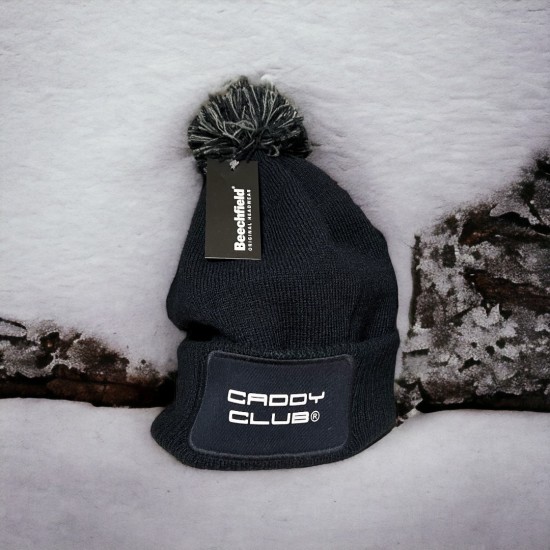 Winter muts navy blue met bol - Caddy Club ®️