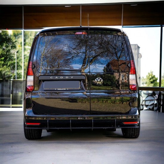 Achterspoiler Achterdeuren Hoogglans Zwart DCW1 - Volkswagen Caddy MK5