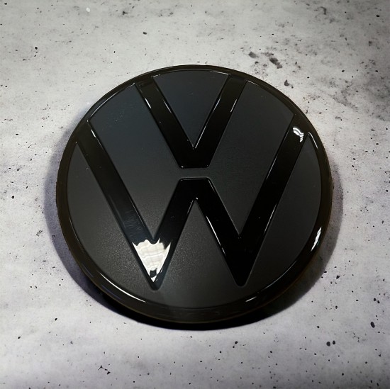 OEM Volkswagen Logo Hoogglans Zwart/Matzwart Achterkant - Volkswagen Caddy MK5