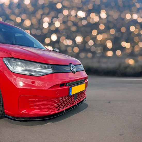 Voorspoiler Rib Hoogglans Zwart - Volkswagen Caddy MK5