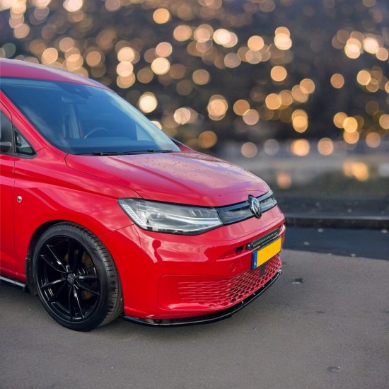 Voorspoiler Rib Hoogglans Zwart - Volkswagen Caddy MK5