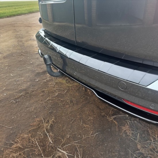 Achterbumper Beschermer V2 Hoogglans Zwart Ribbel - Volkswagen Caddy MK4