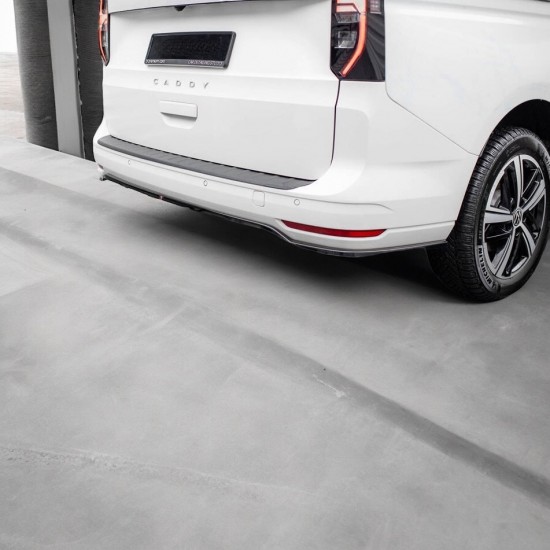 Achterbumper Splitter Flat Hoogglans zwart - Volkswagen Caddy MK5 Maxi