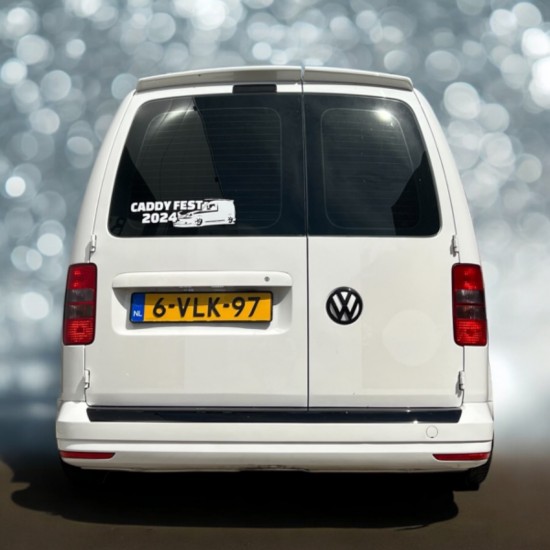 Achterbumper Beschermer Hoogglans Zwart 2 - Volkswagen Caddy MK4