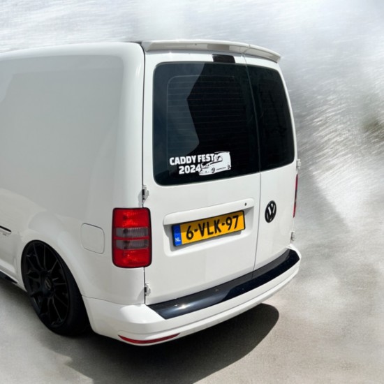 Achterbumper Beschermer Hoogglans Zwart 2 - Volkswagen Caddy MK4